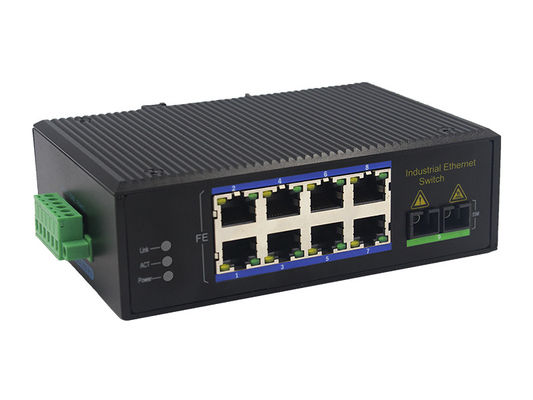MSE1108P 100M commutateur optique gauche de PoE de fibre de 10BaseT de 8 DC12V