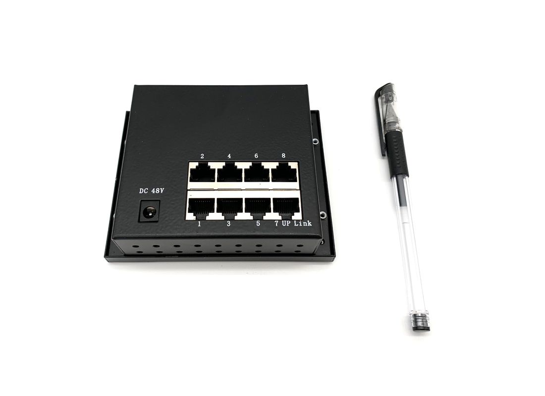 Commutateur industriel d'Ethernet entré par C.A. de sortie de C.C, commutateur industriel de PoE de 8 ports