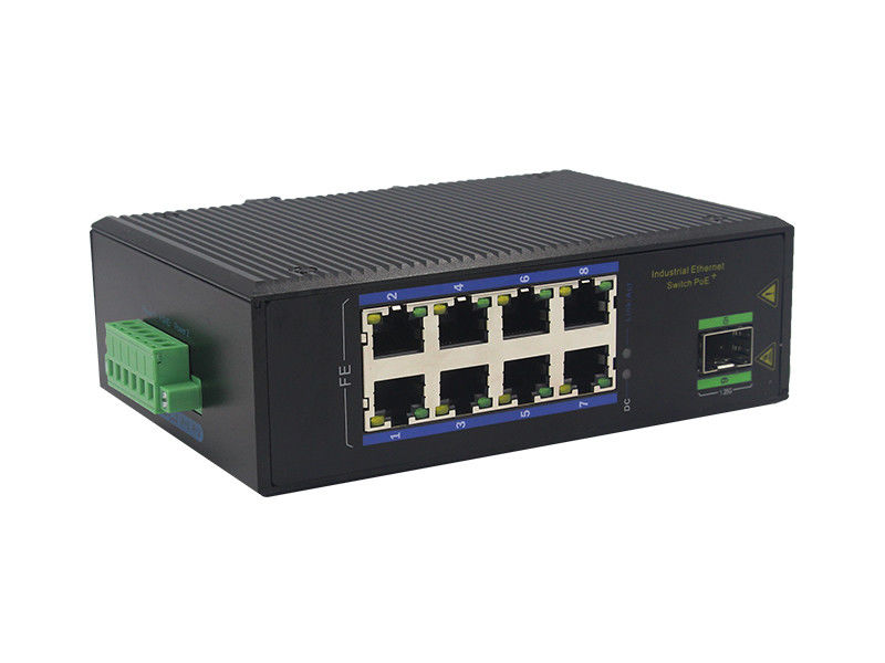8 commutateur optique gauche MSG1108F d'Ethernet de fibre de 3W IP40 100Base-TX
