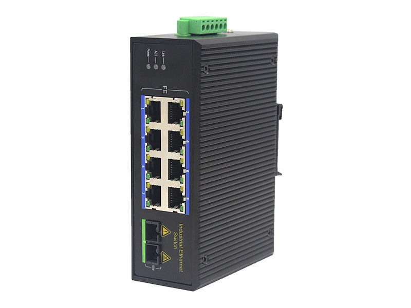 MSE1108P 100M commutateur optique gauche de PoE de fibre de 10BaseT de 8 DC12V