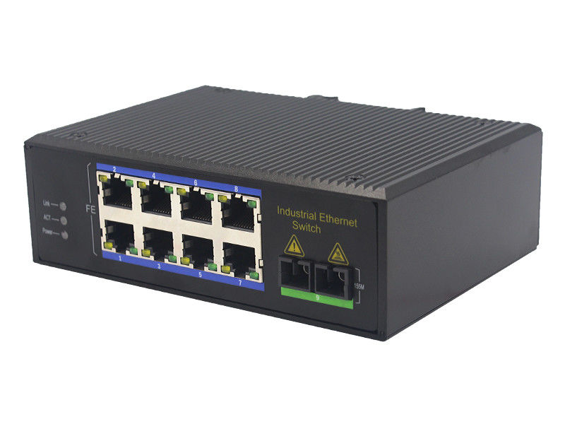 MSE1108P 100M commutateur optique gauche de PoE de fibre de 10BaseT de 8 DC12V