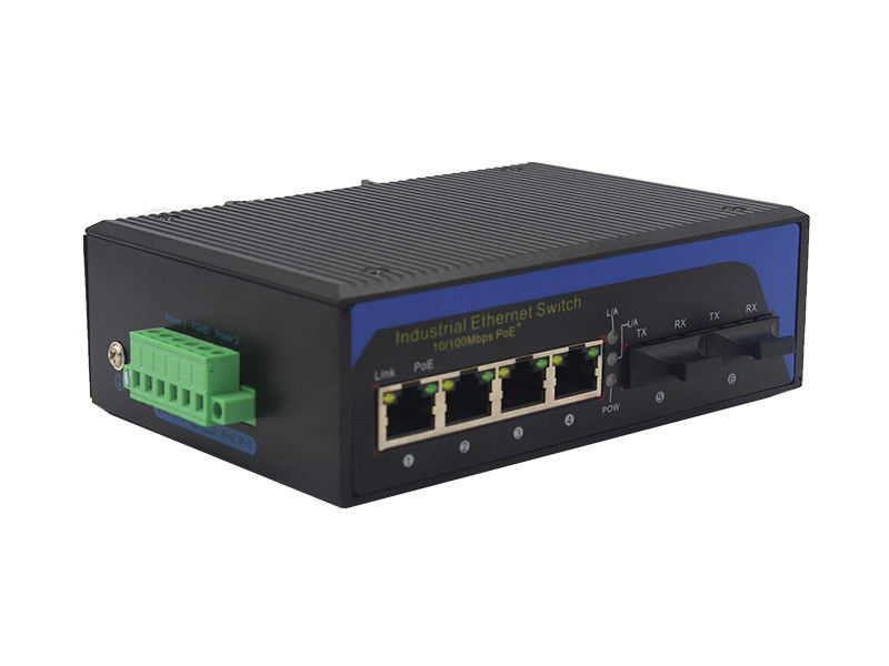 100M commutateur industriel gauche MSE1204P de l'Ethernet 2 100Base-X