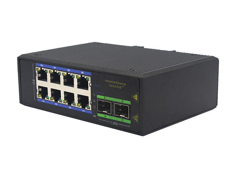 Commutateur industriel 3W d'Ethernet de MSG1208P 100Base-T RJ45 1000M PoE
