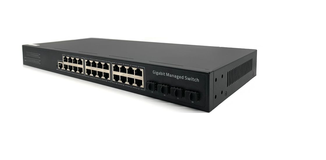 Commutateur MSG8424 24 BaseTX POE PSE d'Ethernet de gestion industrielle de 4 SFP
