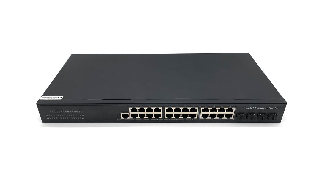Commutateur MSG8424 24 BaseTX POE PSE d'Ethernet de gestion industrielle de 4 SFP