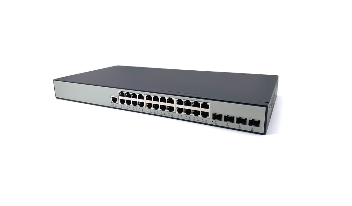 Commutateur 24 x 10/100M d'Ethernet de la gestion L3/1000M/2.5G ports de la base-T 6 X 10G SFP